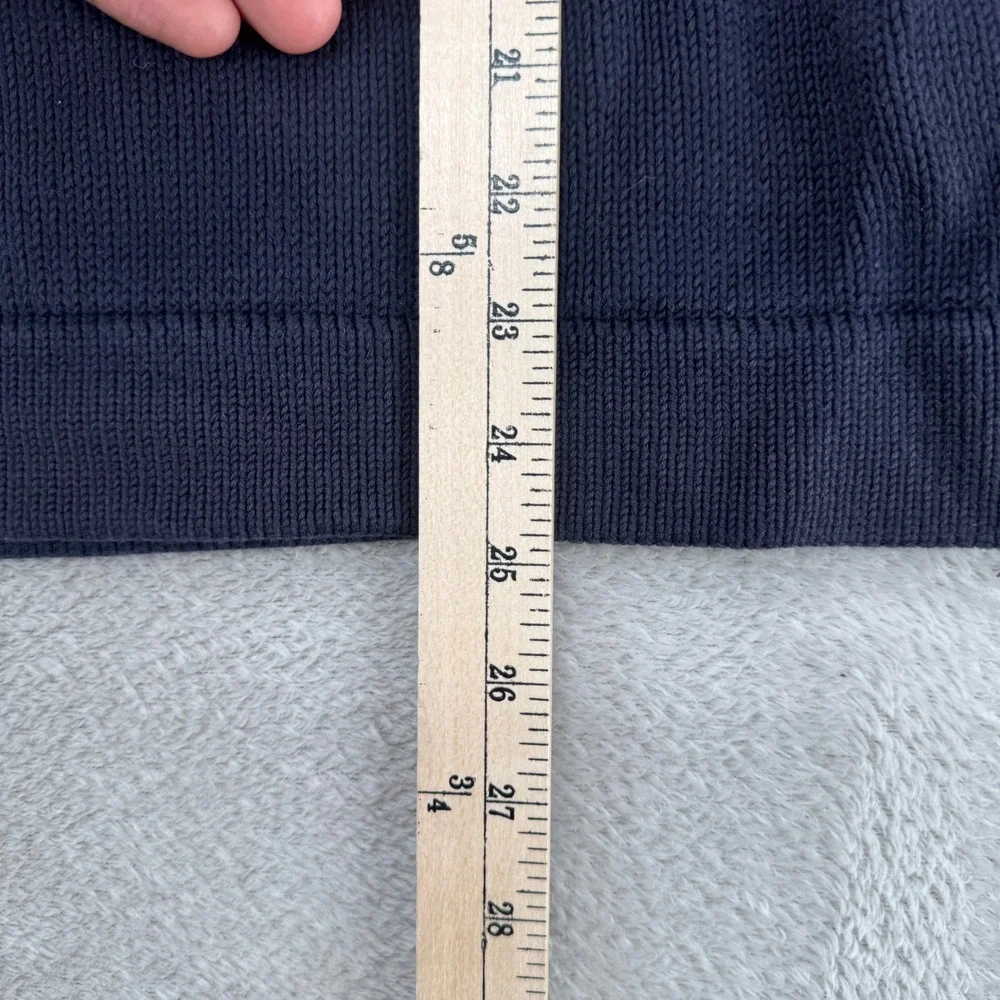 Vintage Banana Republic Sweater Polo Mens M Blue Cotton‎ Pullover Ribbed Jumper